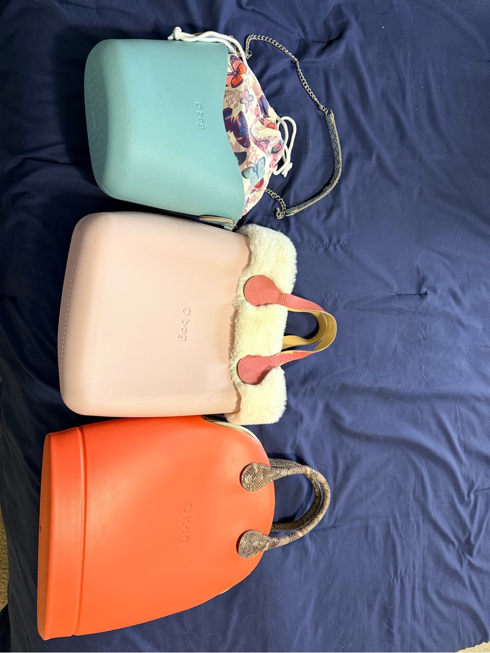 Bundle of 3 O Bag handbags (customizable Italian brand)
